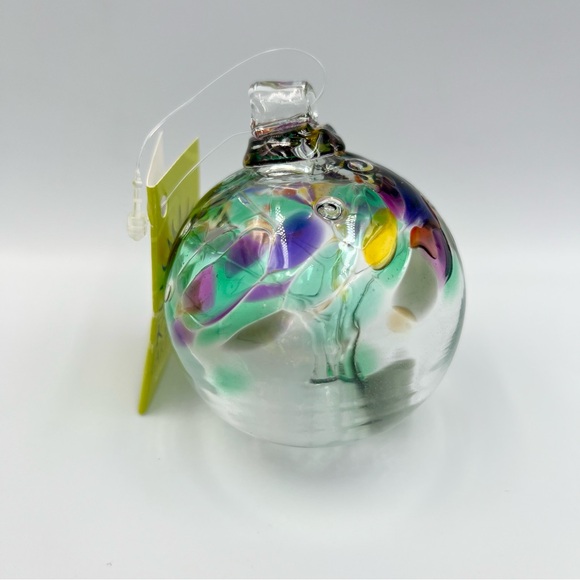 Kitras Art Glass Tree Ornament Hand Blown Hanging Ball Globe Sphere 3” Decor - Picture 4 of 12